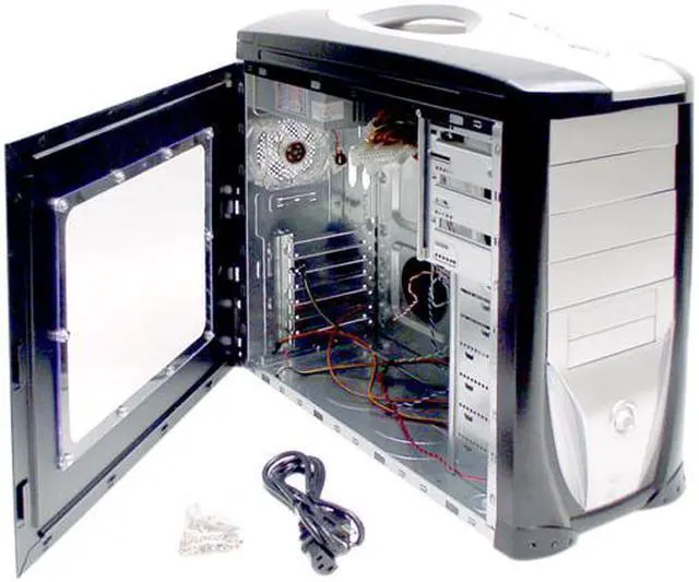 Alt view image 7 of 8 - POWMAX CP03294HL-5 Black All metal construction (SGCC) ATX Mid Tower Computer Case 400W Power Supply