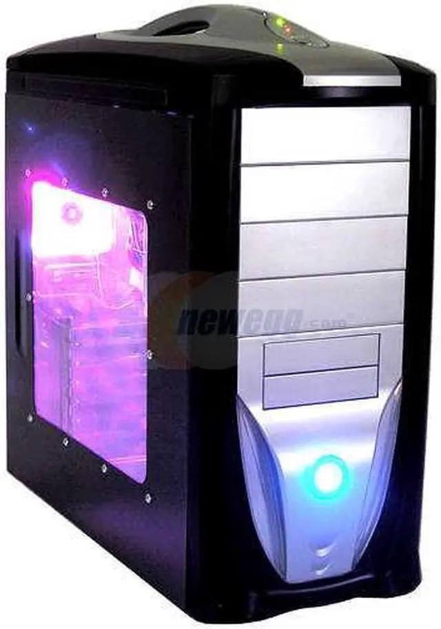 Main image of POWMAX CP03294HL-5 Black All metal construction (SGCC) ATX Mid Tower Computer Case 400W Power Supply