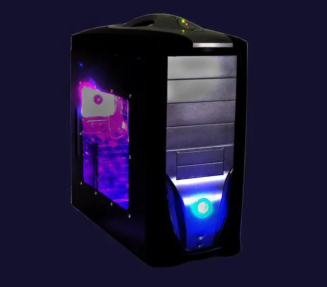 Alt view image 8 of 8 - POWMAX CP03294HL-5 Black All metal construction (SGCC) ATX Mid Tower Computer Case 400W Power Supply