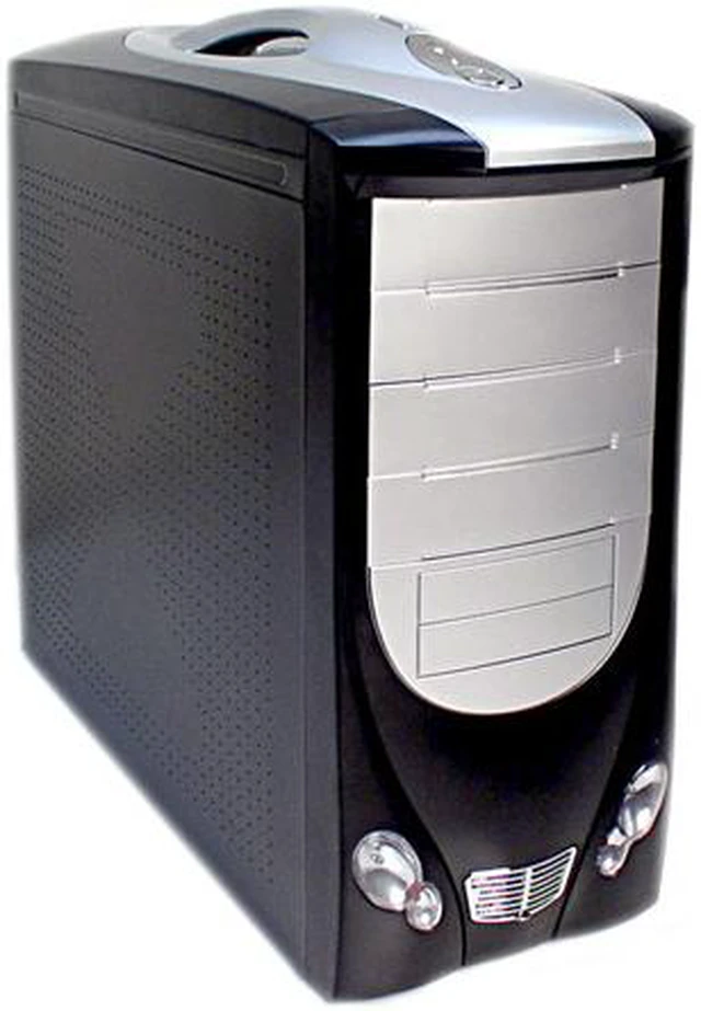 POWMAX CP0327PL-4 Black/Silver Computer Case - Newegg.com