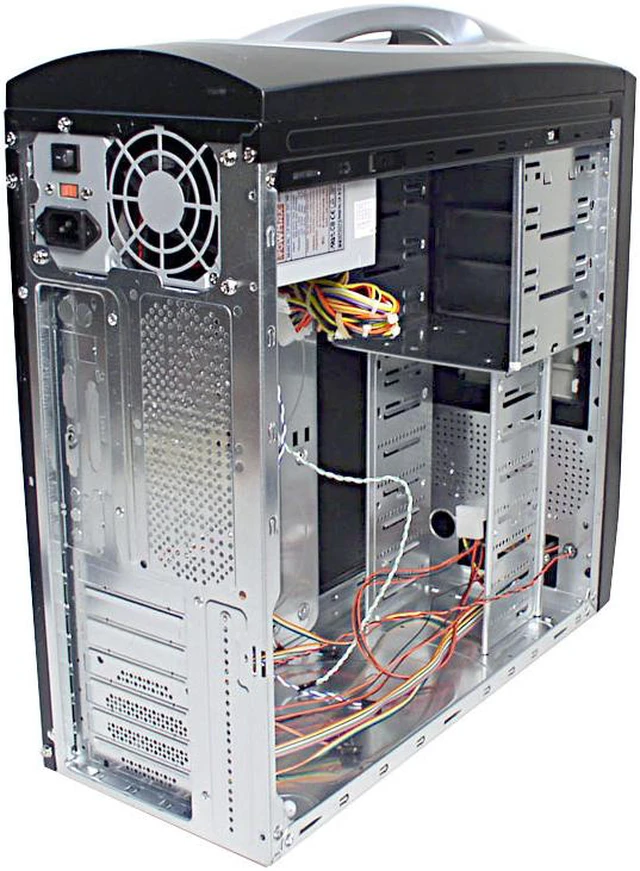 POWMAX CP0327PL-4 Black/Silver Computer Case - Newegg.com