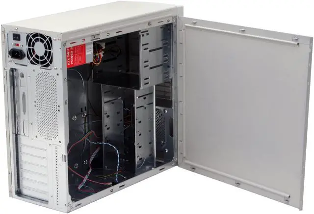 Alt view image 7 of 13 - POWMAX CP808PL-1 Beige SGCC steel ATX Mid Tower Computer Case 450W Power Supply