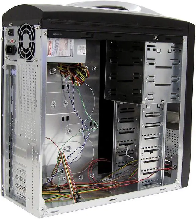 Alt view image 12 of 18 - POWMAX CP0327PL-4 Window Black/ Silver SGCC ATX Mid Tower Computer Case 400W Power Supply
