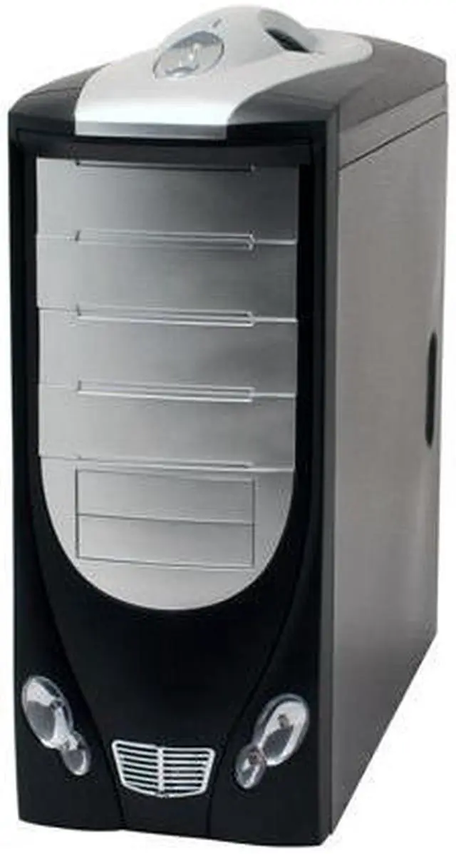 Alt view image 3 of 18 - POWMAX CP0327PL-4 Window Black/ Silver SGCC ATX Mid Tower Computer Case 400W Power Supply