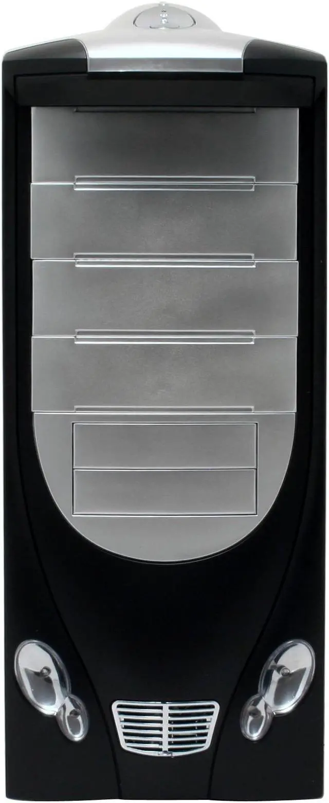 Alt view image 4 of 18 - POWMAX CP0327PL-4 Window Black/ Silver SGCC ATX Mid Tower Computer Case 400W Power Supply