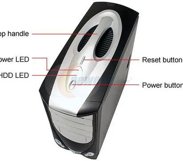 Alt view image 6 of 18 - POWMAX CP0327PL-4 Window Black/ Silver SGCC ATX Mid Tower Computer Case 400W Power Supply