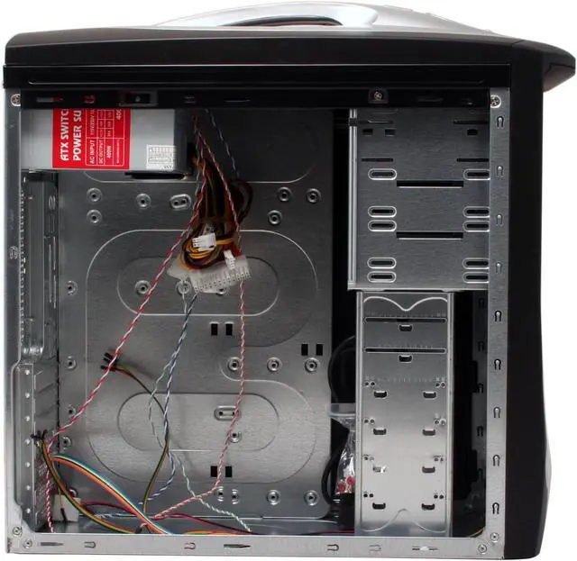 Alt view image 10 of 18 - POWMAX CP0327PL-4 Window Black/ Silver SGCC ATX Mid Tower Computer Case 400W Power Supply