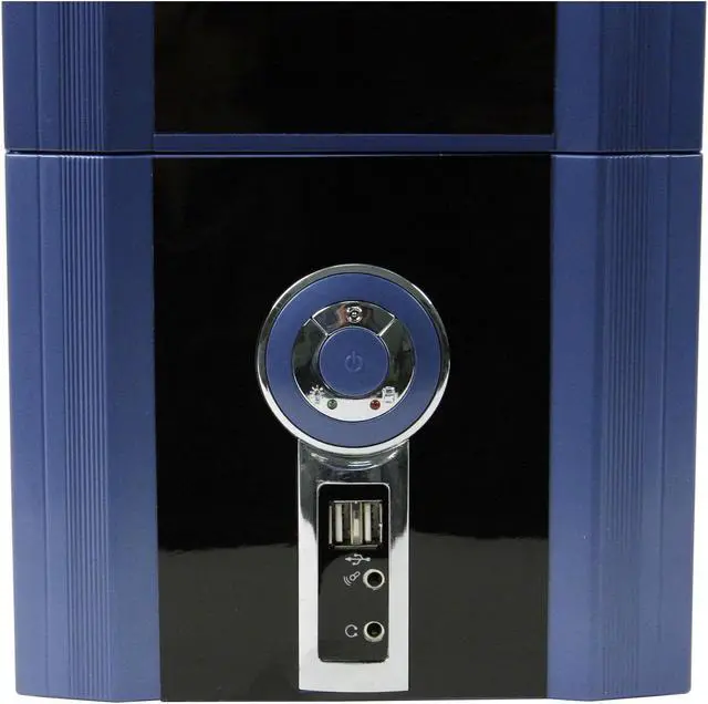 Alt view image 5 of 14 - POWMAX 702 MATRIX CP702-3 Blue Steel ATX Mid Tower Computer Case 450W Power Supply