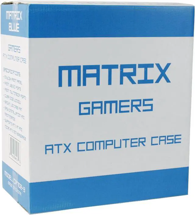 Alt view image 13 of 14 - POWMAX 702 MATRIX CP702-3 Blue Steel ATX Mid Tower Computer Case 450W Power Supply