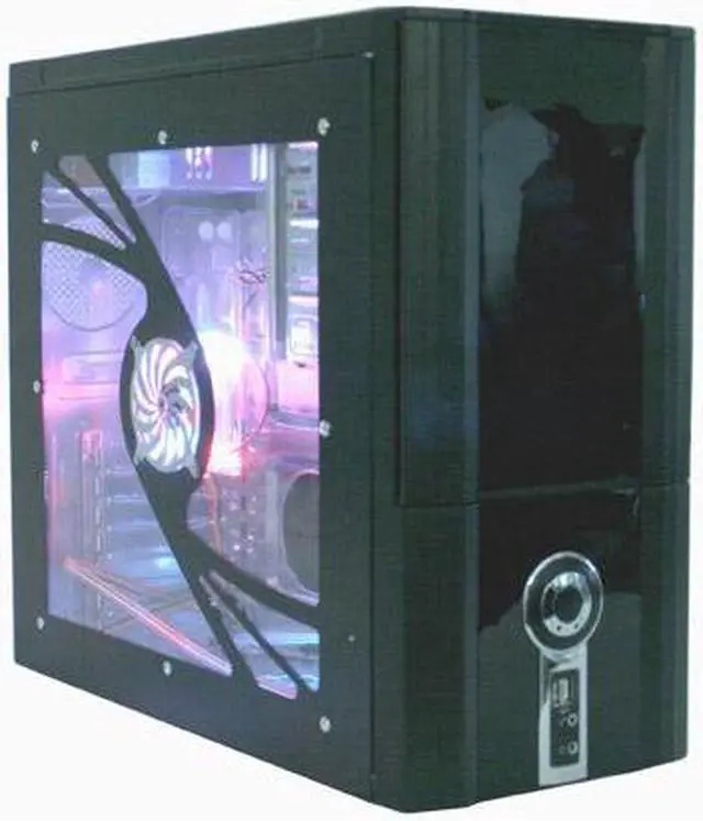 Main image of POWMAX 702 MATRIX CP702-7 Black Steel ATX Mid Tower Computer Case 450W Power Supply