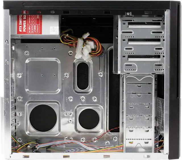 Alt view image 8 of 15 - POWMAX 702 MATRIX CP702-7 Black Steel ATX Mid Tower Computer Case 450W Power Supply