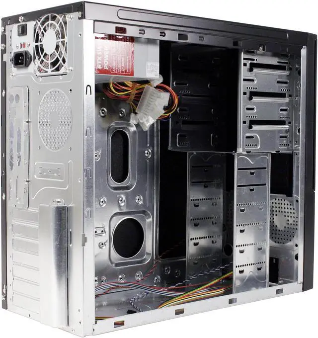 Alt view image 9 of 15 - POWMAX 702 MATRIX CP702-7 Black Steel ATX Mid Tower Computer Case 450W Power Supply