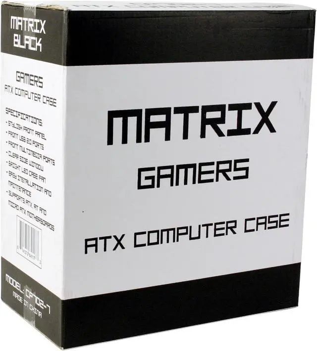 Alt view image 14 of 15 - POWMAX 702 MATRIX CP702-7 Black Steel ATX Mid Tower Computer Case 450W Power Supply