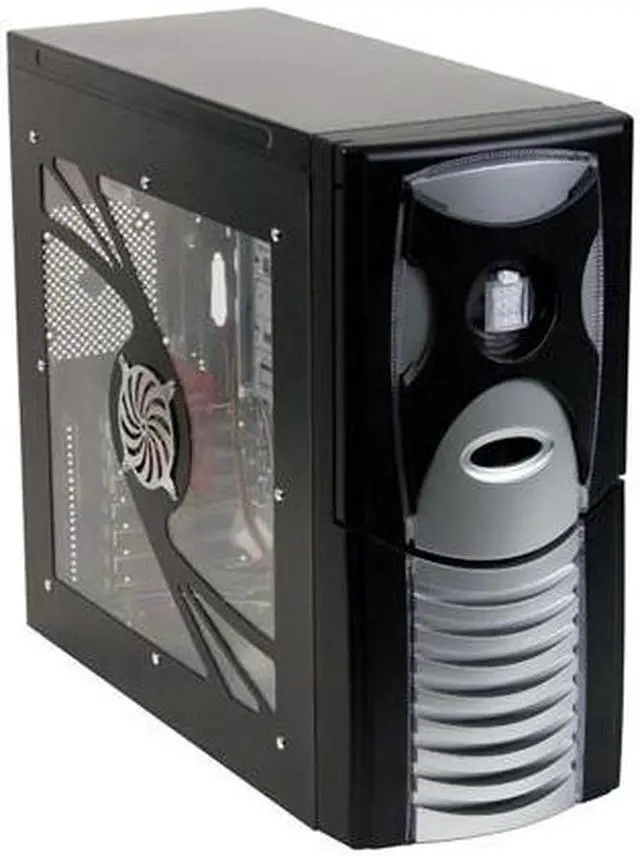 Alt view image 2 of 17 - POWMAX 519 XMAN CPXMAN-02 Black All Metal Construction (SGCC) ATX Mid Tower Computer Case 480W Power Supply