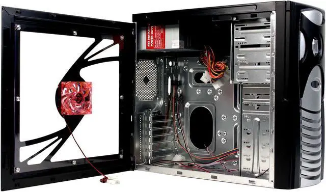 Alt view image 11 of 17 - POWMAX 519 XMAN CPXMAN-02 Black All Metal Construction (SGCC) ATX Mid Tower Computer Case 480W Power Supply