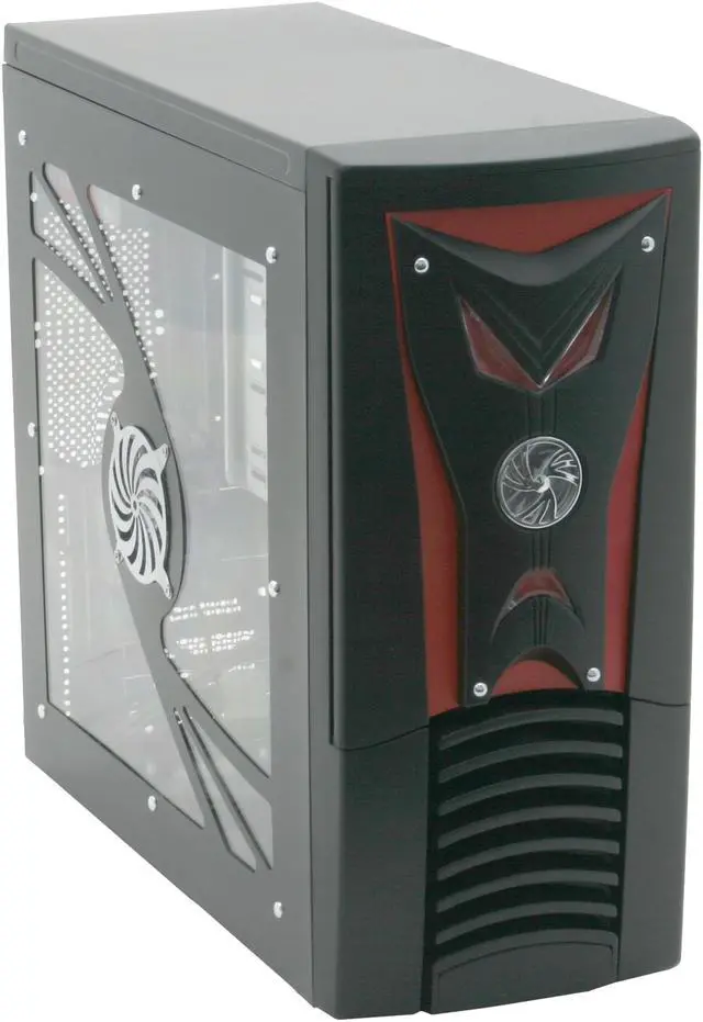Main image of POWMAX DEMON IV CPDEM-4 Black All Metal Construction (SGCC) ATX Mid Tower Computer Case 450W Power Supply