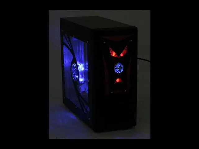 Alt view image 13 of 16 - POWMAX DEMON IV CPDEM-4 Black All Metal Construction (SGCC) ATX Mid Tower Computer Case 450W Power Supply