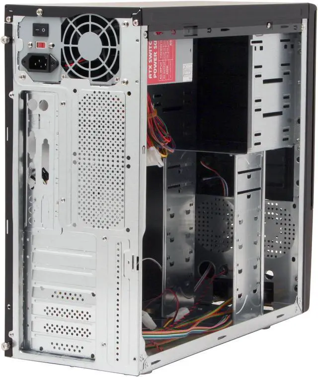 Alt view image 16 of 16 - POWMAX DEMON IV CPDEM-4 Black All Metal Construction (SGCC) ATX Mid Tower Computer Case 450W Power Supply