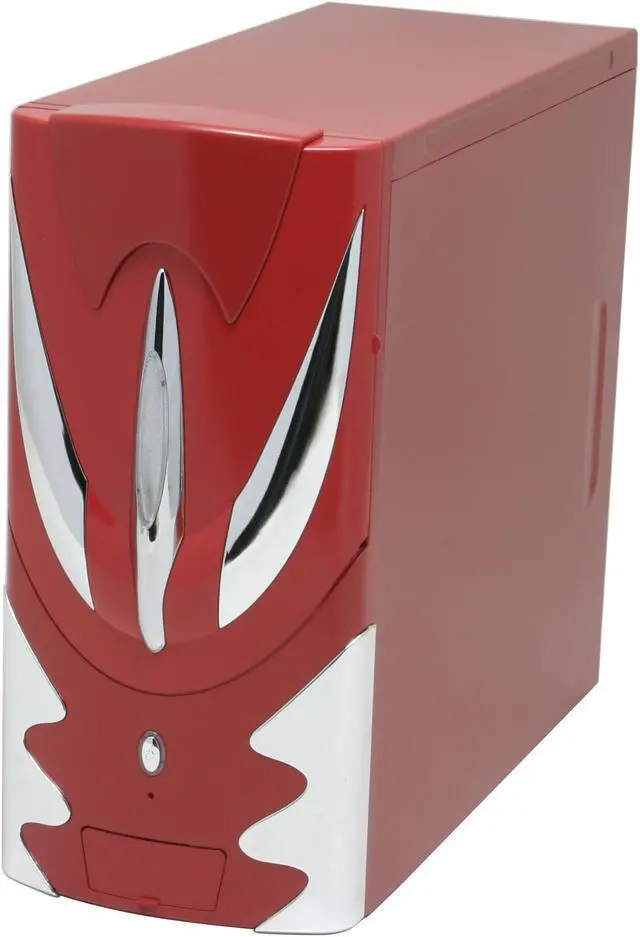 Alt view image 4 of 16 - POWMAX Bio II CP601-4 Red All Metal Construction (SGCC) ATX Mid Tower Computer Case 450W Single Fan Power Supply