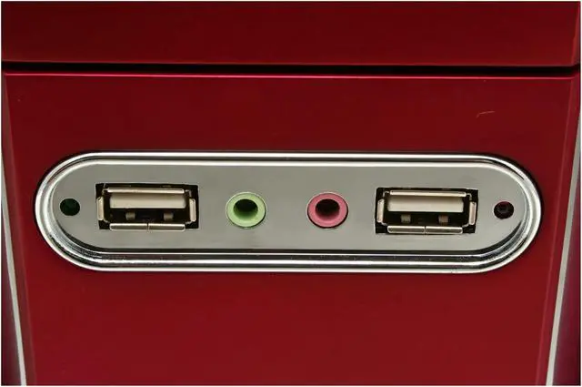 Alt view image 5 of 14 - POWMAX CP803-1 Black/Red All Metal Construction (SGCC) ATX Mid Tower Computer Case 450W Power Supply