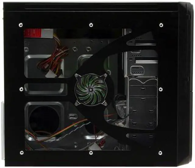 Alt view image 6 of 14 - POWMAX CP803-1 Black/Red All Metal Construction (SGCC) ATX Mid Tower Computer Case 450W Power Supply