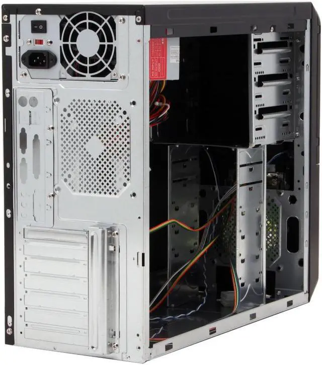 Alt view image 10 of 14 - POWMAX CP803-1 Black/Red All Metal Construction (SGCC) ATX Mid Tower Computer Case 450W Power Supply