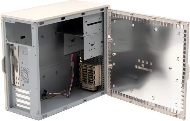 Alt view image 6 of 10 - POWMAX MM3800 Beige SGCC Steel Micro ATX Mini Tower Computer Case