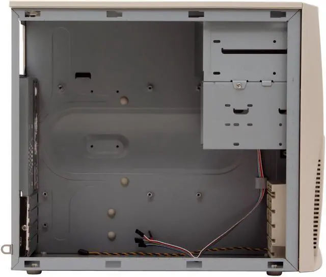 Alt view image 7 of 10 - POWMAX MM3800 Beige SGCC Steel Micro ATX Mini Tower Computer Case