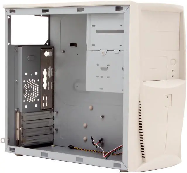 Alt view image 8 of 10 - POWMAX MM3800 Beige SGCC Steel Micro ATX Mini Tower Computer Case