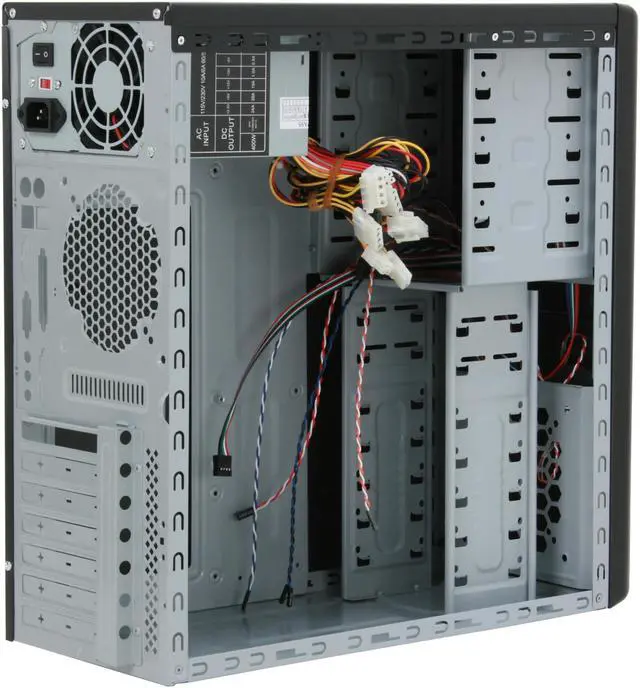 Alt view image 6 of 11 - POWMAX CP2036-BK Black Computer Case 400W Power Supply