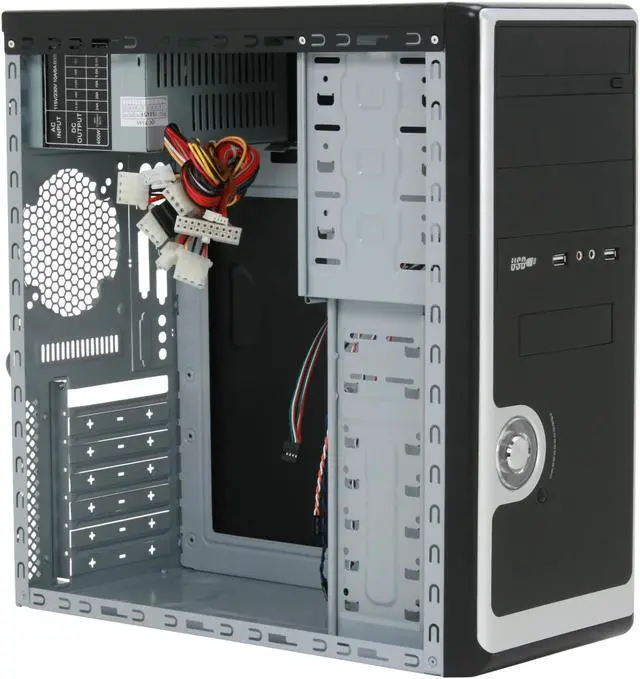 Alt view image 8 of 11 - POWMAX CP2036-BK Black Computer Case 400W Power Supply