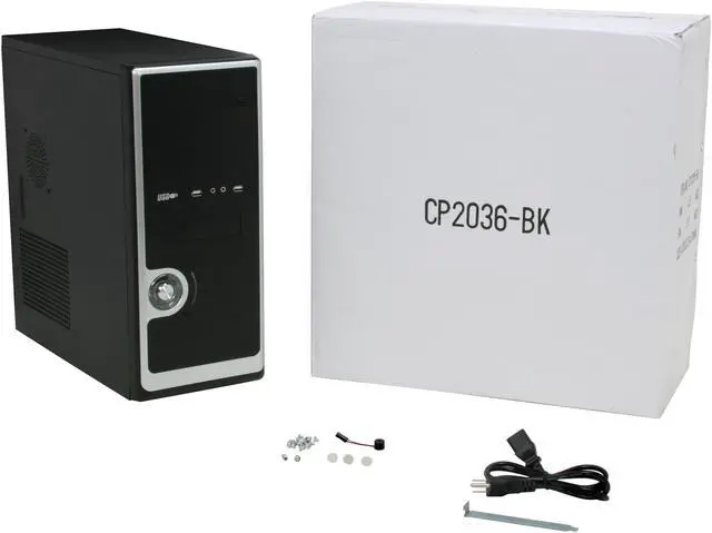 Alt view image 11 of 11 - POWMAX CP2036-BK Black Computer Case 400W Power Supply