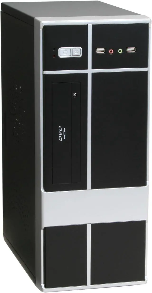 Main image of POWMAX MATX3308-B Black SGCC Steel ATX Mini Tower Computer Case 400W Power Supply