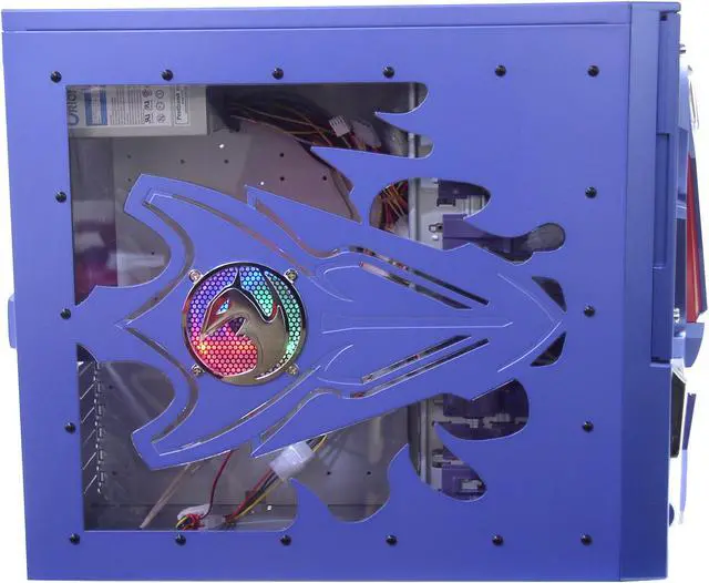Alt view image 5 of 14 - NZXT GUARDIAN BLU Blue SECC STEEL ATX Mid Tower Computer Case 400 Watts PS2 ATX 12V Power Supply