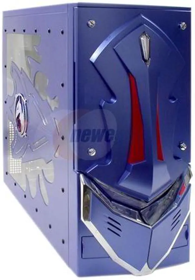 Alt view image 2 of 14 - NZXT GUARDIAN BLU Blue SECC STEEL ATX Mid Tower Computer Case 400 Watts PS2 ATX 12V Power Supply