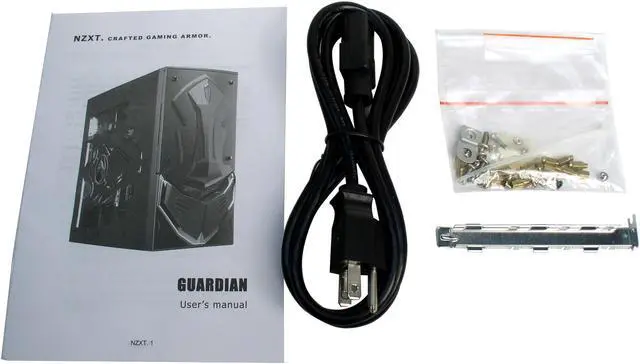 Alt view image 10 of 14 - NZXT GUARDIAN GRN Green SECC Steel ATX Mid Tower Computer Case 400W Power Supply