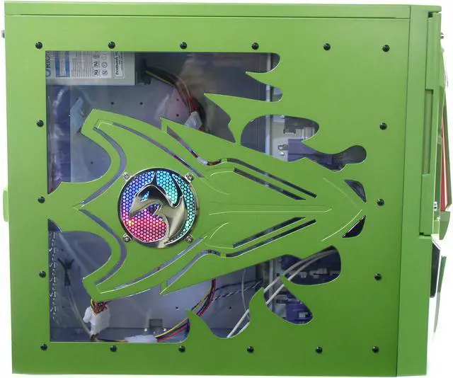 Alt view image 5 of 14 - NZXT GUARDIAN GRN Green SECC Steel ATX Mid Tower Computer Case 400W Power Supply