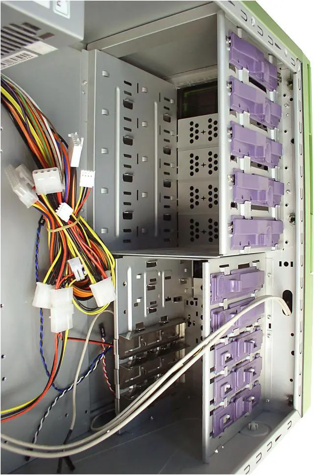 Alt view image 6 of 14 - NZXT GUARDIAN GRN Green SECC Steel ATX Mid Tower Computer Case 400W Power Supply