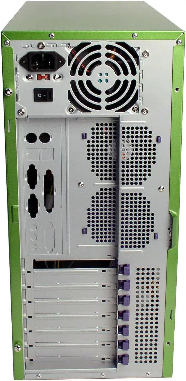 Alt view image 8 of 14 - NZXT GUARDIAN GRN Green SECC Steel ATX Mid Tower Computer Case 400W Power Supply