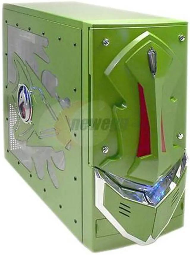 Alt view image 2 of 14 - NZXT GUARDIAN GRN Green SECC Steel ATX Mid Tower Computer Case 400W Power Supply