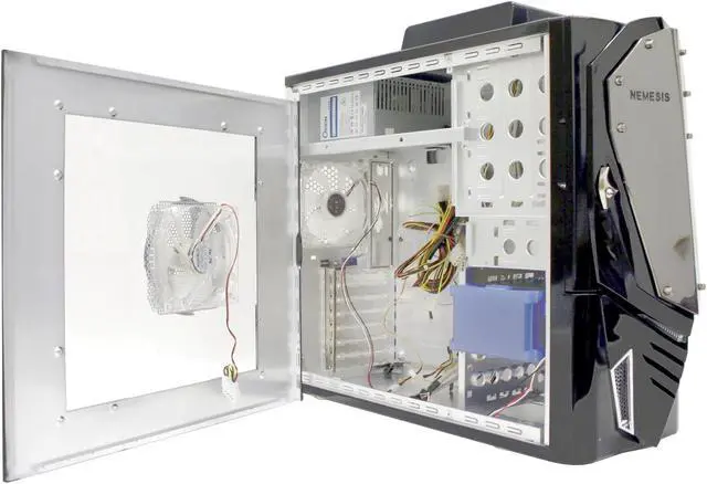 Alt view image 6 of 13 - NZXT NEMESIS ELITE BLK Black 1.0 mm ALUMINUM ATX Mid Tower Computer Case 400 WATT PS2 ATX 12V Power Supply