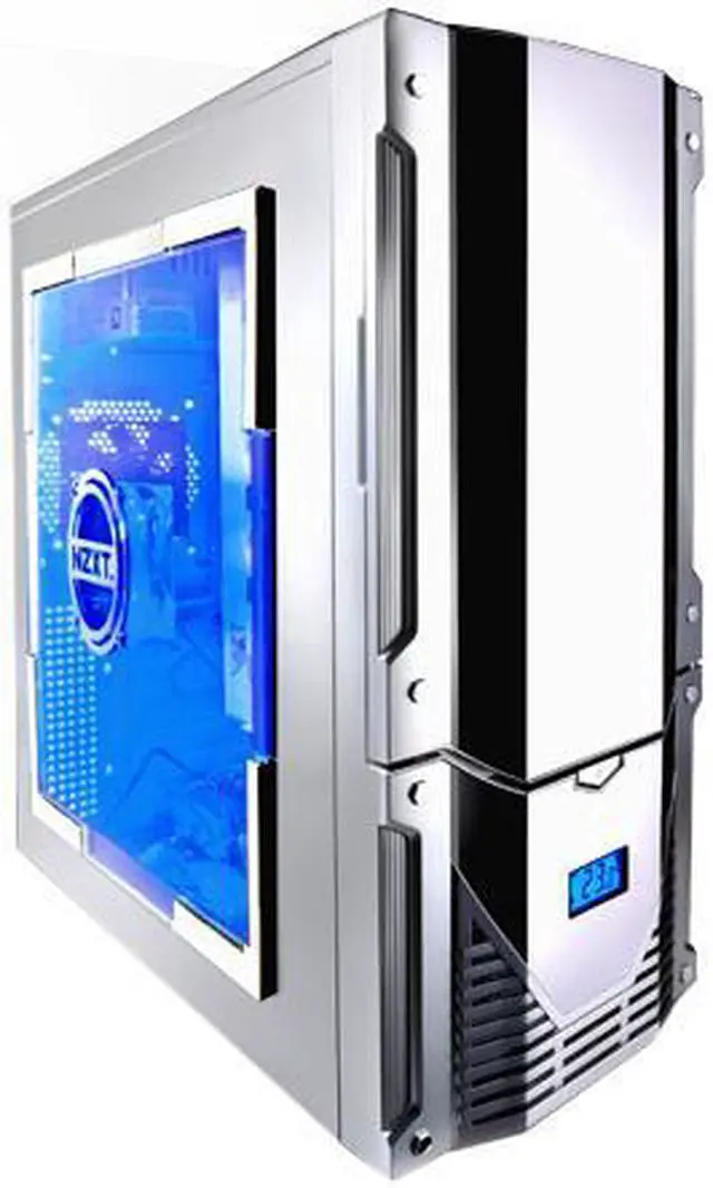 Main image of NZXT TRINITY SLV Silver SECC Steel ATX Mid Tower Computer Case 400 WATT PS2 ATX 12V Power Supply