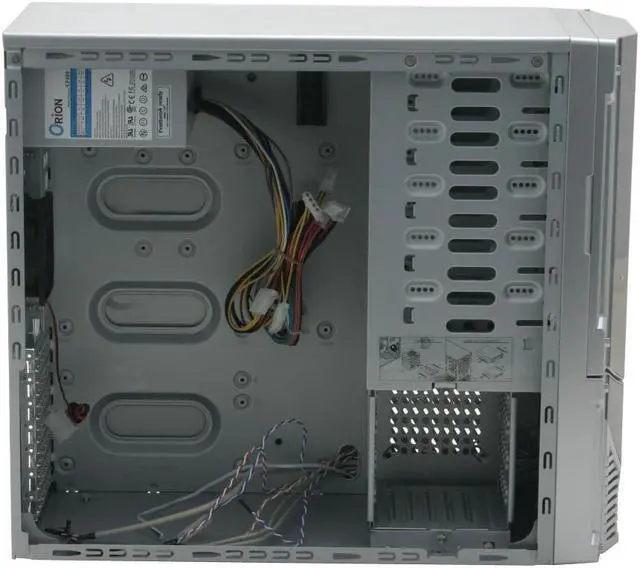 Alt view image 11 of 19 - NZXT TRINITY SLV Silver SECC Steel ATX Mid Tower Computer Case 400 WATT PS2 ATX 12V Power Supply