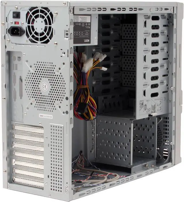 Alt view image 13 of 19 - NZXT TRINITY SLV Silver SECC Steel ATX Mid Tower Computer Case 400 WATT PS2 ATX 12V Power Supply