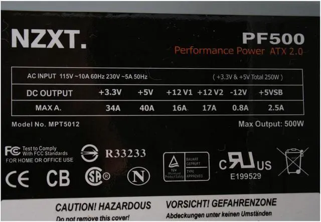 Alt view image 16 of 20 - NZXT Lexa Black/ Silver Aluminum Construction 
Plastic Front Panel ATX Mid Tower Computer Case 500 WATT PS2 ATX 12V 2.0 Power Supply