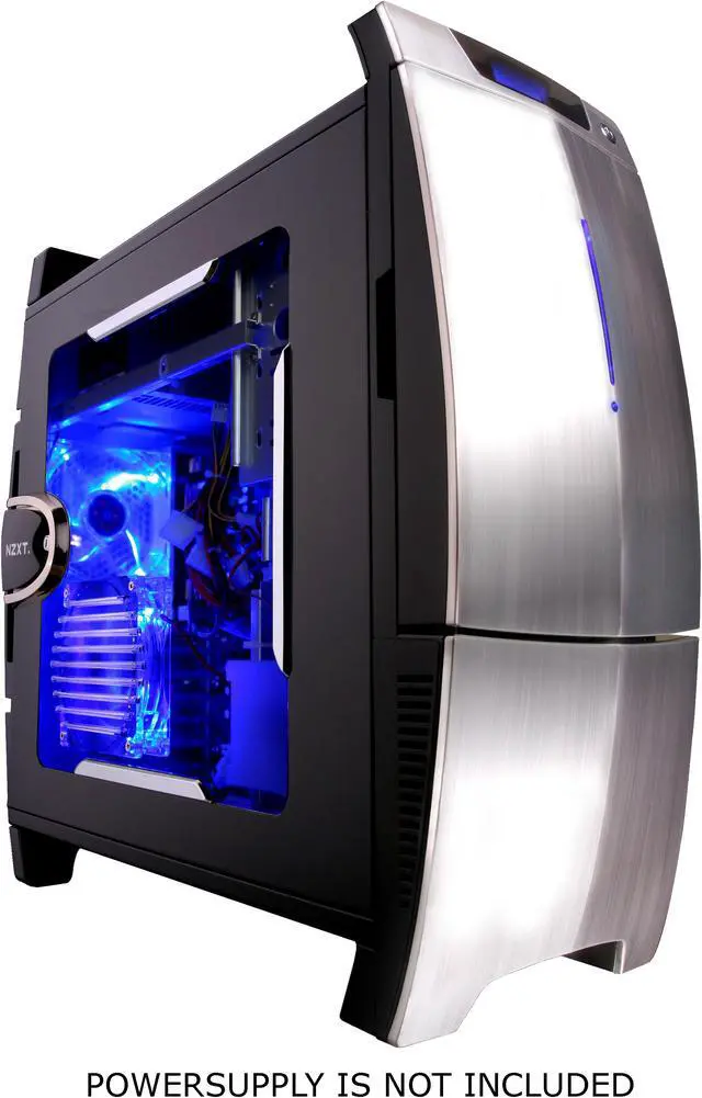 Alt view image 3 of 15 - NZXT LEXA-NP Black/ Silver Aluminum Construction 
Plastic Front Panel ATX Mid Tower Computer Case
