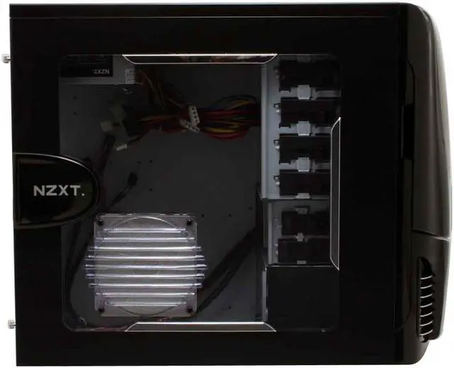 Alt view image 6 of 17 - NZXT APOLLO BLACK Black SECC Steel Chassis ATX Mid Tower Computer Case 400W Power Supply
