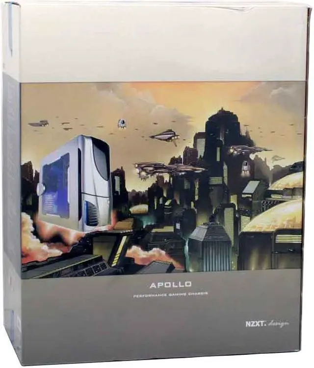 Alt view image 17 of 17 - NZXT APOLLO BLACK Black SECC Steel Chassis ATX Mid Tower Computer Case 400W Power Supply