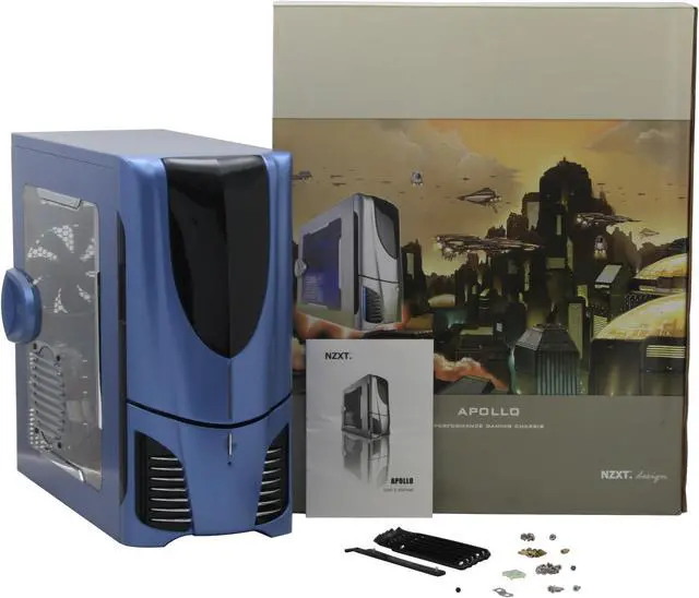 Alt view image 13 of 13 - NZXT Apollo BLUE NP Blue SECC Steel Chassis ATX Mid Tower Computer Case