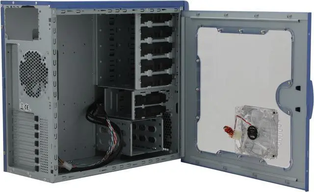 Alt view image 7 of 13 - NZXT Apollo BLUE NP Blue SECC Steel Chassis ATX Mid Tower Computer Case